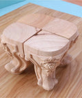Four Pack Wooden Furniture Support Legs Replacement Feet for sofa, bed, table and cabinet with right angle design