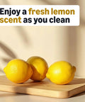 Fresh lemons on a wooden cutting board, highlighting the scent for Straight Up Fresh Lemon Furniture Polish Spray That Cuts Through Grime Cleans Hard And Shields Sealed Wood Leather Granite For A Slick Superb Finish With Zero Waxy Buildup In Every Bottle.
