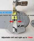TOOVREN rolled hemmer foot set for sewing machine; metal, four feet (7/8/9/10 mm), adjustable left-right up to 13 mm.