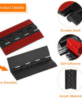 Product image of Pair Of Hella Durable Acrylic Hinges For Cabinets Drawers And Displays 75X45Mm Self Adhesive Black Piano Folding Hinges.