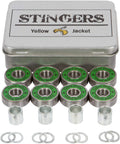 Premium Skateboard Bearings 608 ABEC 11 For Pro Longboards With Jungle Green Washers And Spacers Pack Of 8