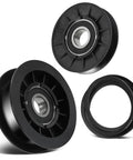 Idler Pulley And Drive Belt Kit For Mower Decks GX20006 GX20286 GX20287 Fits L100 L110 L120 L130 shown with black pulleys