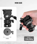 Heavy Duty Fluid Video Head With Adjustable Leveling Base And Arca Type Quick Release Plate Telescopic Grip for precise daily use.