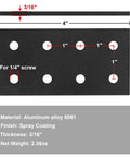 Six Flat Joining Plates For 1010 T Slot Aluminum Profiles Eight Hole Ten Series Straight Plates In Black Aluminum 6061