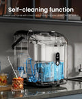 Chewable Nugget Ice Maker Countertop 35 Lbs Per Day Portable Sonic Ice Machine with self-cleaning function in modern kitchen