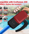 Portable Cordless Stick Water Transfer Pump For Heavy Duty Fluid Moving and Tank Draining with Craftsman battery compatibility