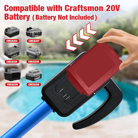 Portable Cordless Stick Water Transfer Pump For Heavy Duty Fluid Moving and Tank Draining with Craftsman battery compatibility