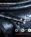 Close-up of an IP67 waterproof 50 Foot Sewer Inspection Camera with dual lens endoscope and lights for wall drains and auto repairs.