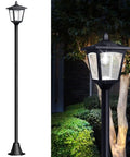Outdoor Solar Post Lights 67 Inch Vintage Street Lamps For Garden Lawn Pathway Driveway Front