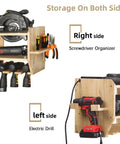 Heavy Duty Power Tool Organizer And Drill Charging Station With 12 Slots Wall Mount Storage for home workshop use