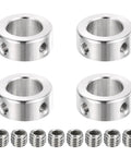 Stainless Steel Shaft Collar 4 Pack Heavy Duty For Gearboxes And Machine Tools 20mm Inner Diameter 32mm Outer Diameter 14mm Thick Double Hole Bore Locking Collars For Shafts, stainless steel set