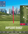 Golf simulator display with shot data and trajectory for Launch Monitor Golf Simulator And Swing Trainer With Shot Tracker For Home And Driving Range, 15 Key Metrics Measured, Doppler Radar And Dual Camera Tech, Pro Grade Golf Training Aid Includes 3 ProV1 Balls