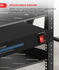 Rack Mount Power Conditioner With 1800W Capacity, 8 Outlets, 19 Inch Enclosure, Surge Protection And Noise Suppression For Studio Gear