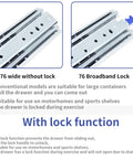 Killer Heavy Duty Three Section Drawer Slides One Pair, 76 inch tracks, steel material for secure storage use in motorhomes and sports shelves.