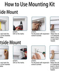 4 Pack Heavy Duty Zebra Shades Mounting Brackets Kit For 1-1/2 Inch Headrails installation guide.