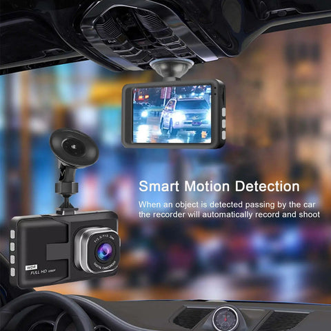 3 Inch 1080P High Definition Dash Cam For Cars With 24 Hour Recording And 170 Degree Wide Angle View Crystal Clear Night Vision G Sensor