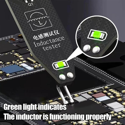 Inductance Tester For PCB And Motherboard Coils Must Have Quick Fault Detection Tool with green indicator light on PCB