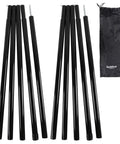 Heavy Duty Steel Tent Pole Replacement Set With 75 Inch Adjustable Rods, 0.6 Inch Diameter, 2 Pack, Rust Resistant, Lightweight Camping Poles