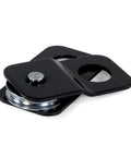 8000 Lb Snatch Block For Off Road Winch Systems That Doubles Pull Power And Eases Angled Pulls Reduces Winch Heat And Gear Stress Fits Up To Five Sixteenth Inch Wire Rope Heavy Duty Black Powder Coated Brackets, black snatch block