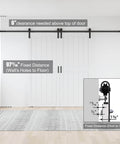 72 By 96 Inch White Barn Door With Sliding Hardware Kit For 68 To 70 Inch Wide Openings Space Saving Double Door Design Installed