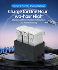 Three Battery Charging Hub for DJI Mini 3 Mini 3 Pro and Mini 4 Pro drones fast charge dock with safety features