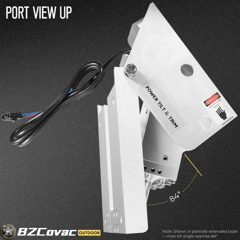 Side view of Power Tilt And Trim Unit For Outboard Motors Up To 35 HP With Electric Hydraulic System PT 35 shown in partial extension.