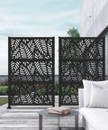 2x4 Black Outdoor Decorative Screen Panels Durable Polypropylene Weather Resistant With Low Thermal Expansion Stays Stable