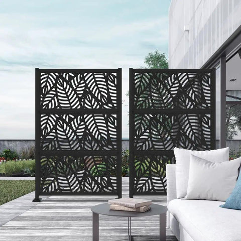 2x4 Black Outdoor Decorative Screen Panels Durable Polypropylene Weather Resistant With Low Thermal Expansion Stays Stable