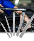 Straight Fluted Screw Extractor Set, Five Pieces for Damaged Bolts and Broken Screws, Easy Out Bolt Extractor Kit shown with wrench