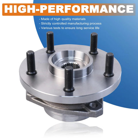 Pair Front Wheel Hub Bearing Assembly For Jeep Grand Cherokee 1999 2000 2001 2002 2003 2004 5 Lug Non ABS Durable Bearing Steel OE Style Fit