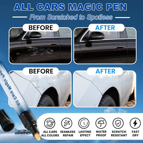 Magic Pen Car Scratch Remover For Vehicles, Professional Car Paint Scratch Repair Tool, quick fix before after images
