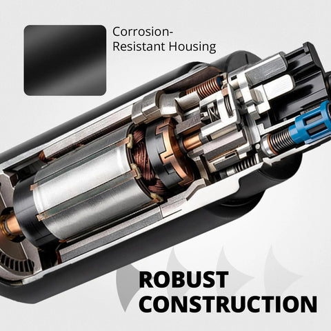 Cross-section view of EFI 255LPH Electric In Tank Fuel Pump High Flow 43 PSI Kit showing corrosion-resistant housing and components.