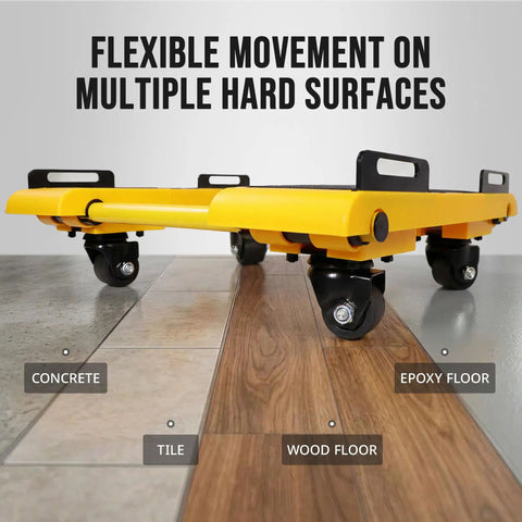 Heavy-Duty Moving Dolly For Appliances And Furniture, 2000 Lb Capacity, Adjustable 6 To 46 Inches, Built For Easy Material Handling And Reducing Lifting And Dragging On Heavy Loads on concrete, tile, wood, epoxy floor
