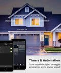 Smart LED Bulbs That Play Nice With Alexa And Google Home 60W Equivalent Dimmable From The App Warm White 2700K No Hub Required A19 E26 2.4G WiFi Pack Of 6 showcasing timer and automation features