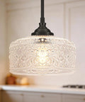 Adjustable Black Vintage Pendants With Ninety Degree Swivel Heads For Kitchen Islands And Bedrooms Offering Height Range That Kills Annoying Glare And Delivers A Killer Farmhouse Vibe Worth Buying - ornate clear glass shade