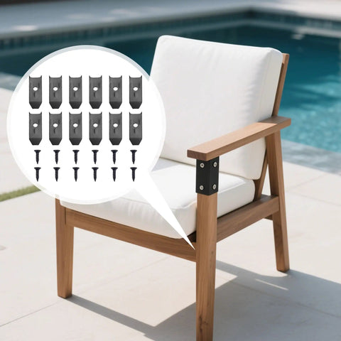 Image showing 12 Sets Table Leaf Leveler Locks With Buttery Smooth Gliding Bars, Heavy Duty Extension Hardware Kit and screws.