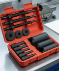 Top Rated Bearing Puller Extractor Kit Uses Solid 45 Steel to Yank Inner Housing Bearings Includes 3 Rods 5 Sleeves 3 Tubes 3 Washers Stowed in Red Molded Case Totally Legit for Mechanics Who Seek Dope Tools That Deliver High Performance Always for Low.