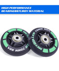 8 Pack 70mm Light Up Inline Skate Wheels With ABEC 7 Bearings 82A Hardness for Indoor Outdoor Replacement Roller Blade