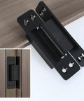 Hidden Door Hinge Set 5 Inch Pack of 2 in 304 Stainless Steel Invisible Concealed Hinge Heavy Duty Silent Smooth for Left or Right Hand Doors