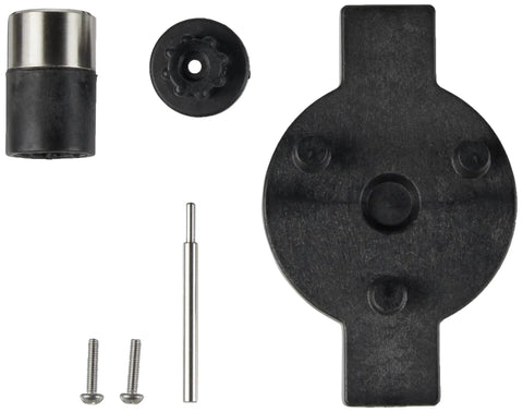 Big Stix Immersion Blender Coupler Replacement Kit For WSB Series Power Packs Shafts And Whisk Attachments Pro Grade Heavy Duty Build Stainless Steel And Nylon Black And Silver Finish Easy Install showing components.