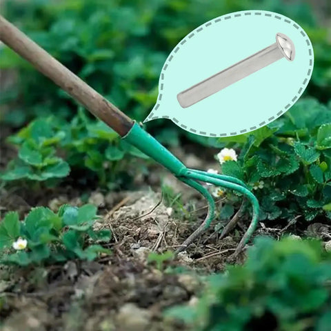 Garden tool in use with highlighted 12 Pcs Rivets For Spade Handle Made From 304 Stainless Steel Half Round Head 50x6mm Durable Shovel Repair Fasteners Rust Resistant No Fuss Install Perfect Garden Tool Fix