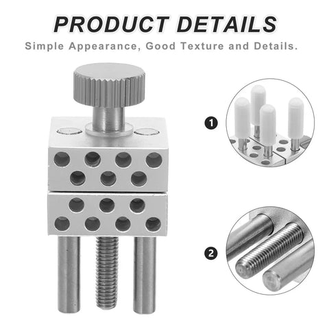 Grab And Go Adjustable Mini Bench Vise Clamp Handy Portable Aluminum Alloy Workbench Tool For Model Building Soldering And Painting Precision Hobbyist Clamp For Small Parts Holding And Delicate Assembly, aluminum mini vise detail