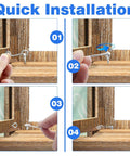 Quick installation steps of Slick Carbon Steel Hook And Eye Latch Lock For Door Gate Screen Security One Point Five Inch Heavy Duty Fasteners.
