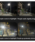 Top Shelf Led Solar Flood Light With Remote Control And Dusk To Dawn Auto Sensor IP67 Waterproof illuminating pathways at night.