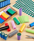 Nbeads Heat Shrink Tube And Insulation Rings For 21700 Batteries - Complete Pvc Wrap Kit With Adhesive Paper Gaskets In Ten Vibrant Colors Ultimate Protection Gear For Lithium Cell Safety, 21700 PVC tubes and green gasket rings