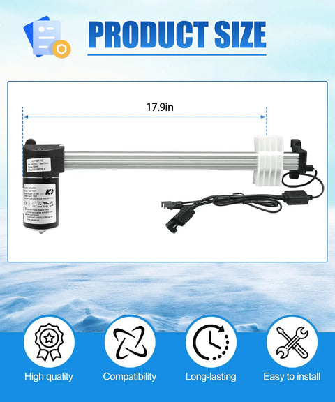 Legit Premium Linear Actuator Motor Replacement For Your Daily Ride Recliner Couch with 17.9 inch length and two pin connector.