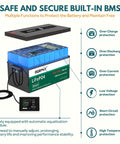 36V LiFePO4 Battery Pack For Golf Carts Solar Panels And Trolling Motors 3.84kWh Capacity With 200A BMS 100Ah Versatile Uses.