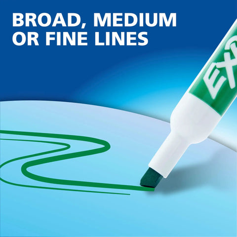 Low Odor Dry Erase Markers With Vibrant Ink And Chisel Tip 16 Count for bold, medium, or fine lines on whiteboards