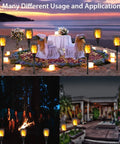 Outdoor Solar Torch Lights With Realistic Dancing Flames, 42.9 Inch Tall, Waterproof 96 LED Tiki Torches For Garden use