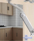 Beefy Heavy Duty Hydraulic Kitchen Cabinet Hinge With Soft Close installed on wooden cabinet door